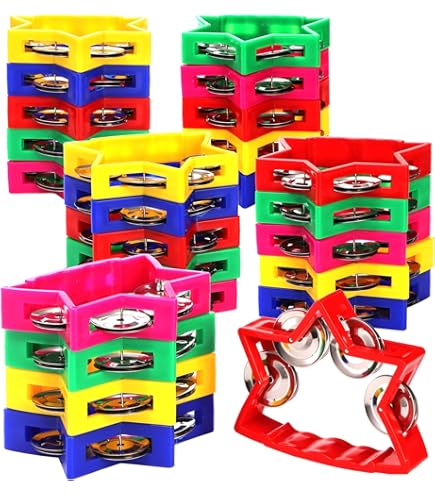 Amazon.com: Vaguelly 1pc Star Shape Handheld Tambourine